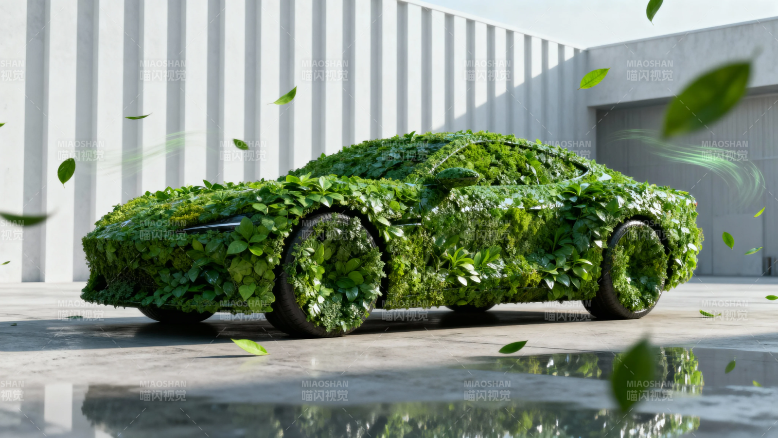 绿叶覆车 环保未来图片