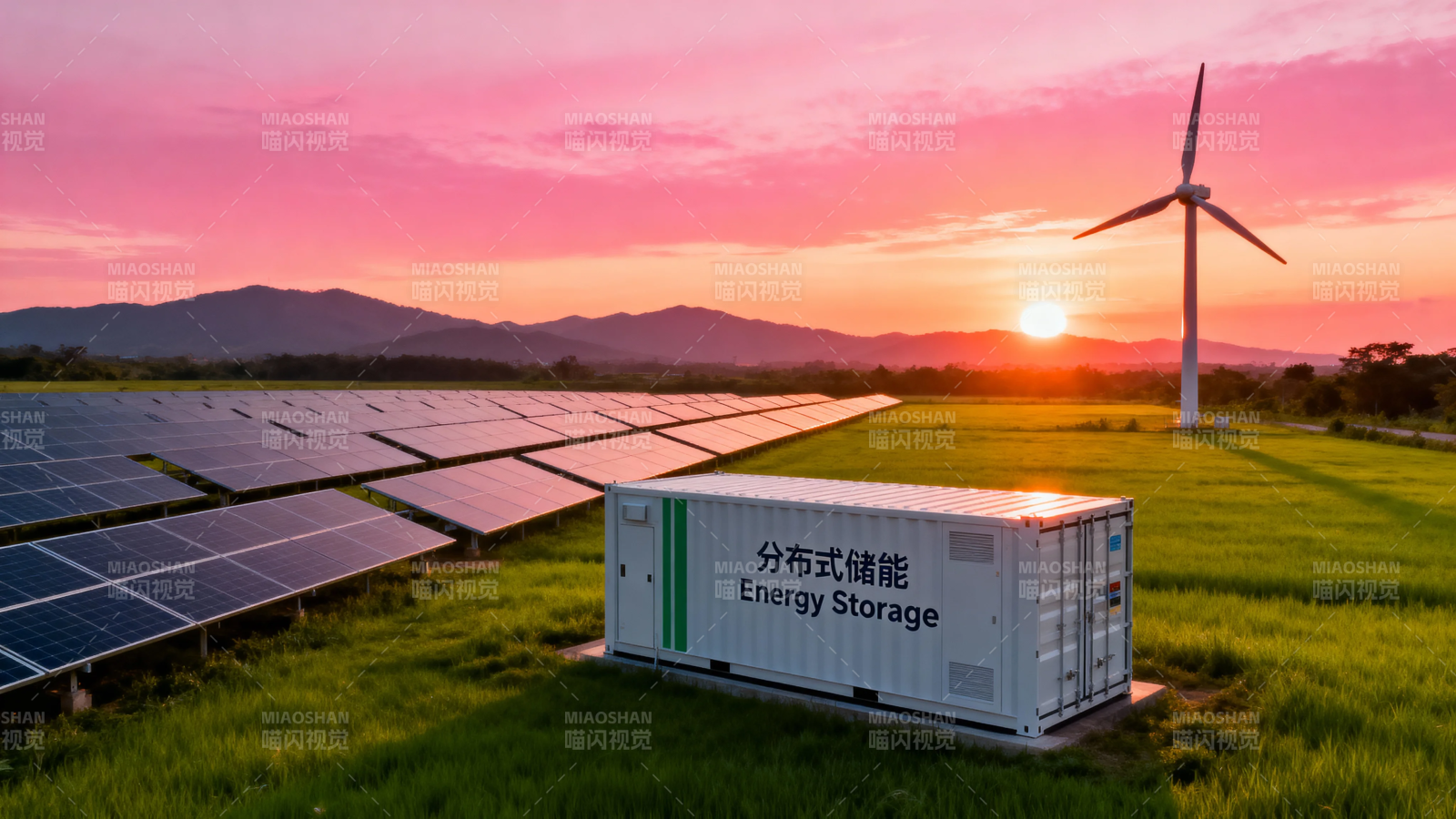 风光储一体化绿色能源场景图片