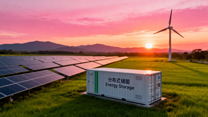 风光储一体化绿色能源场景图片