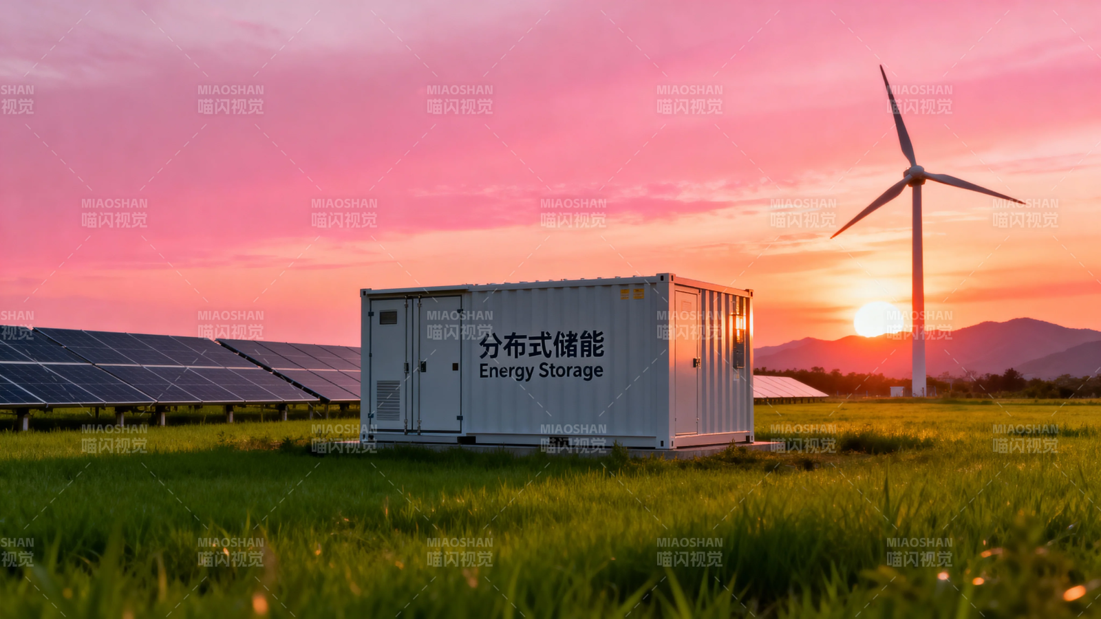 风光储一体化绿色能源场景图片