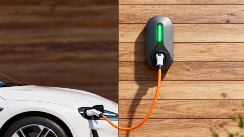 电动车充电中 绿光指示正常图片