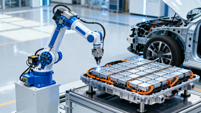 机器人装配汽车电池包图片