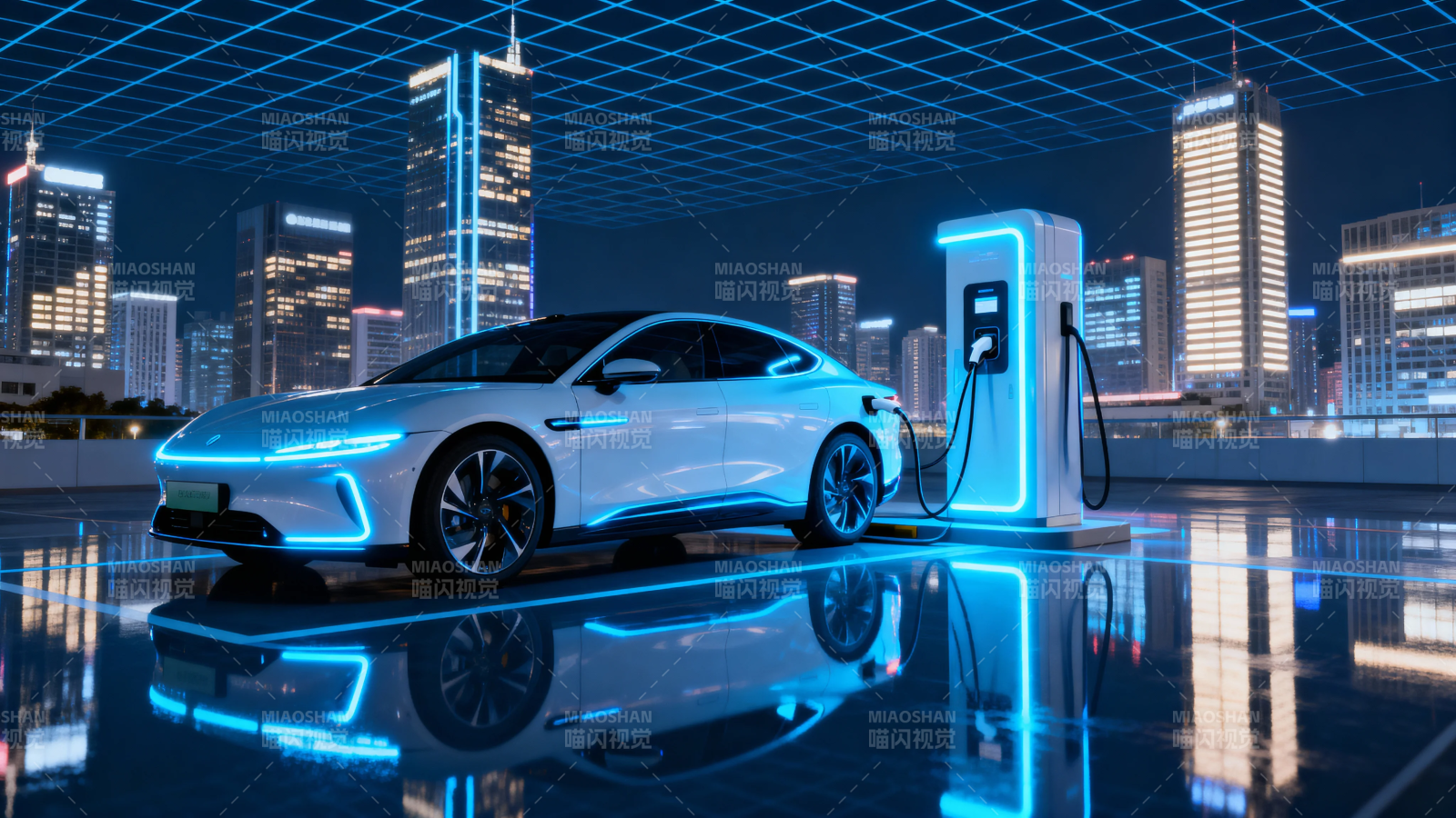 未来都市 电动智行夜图片
