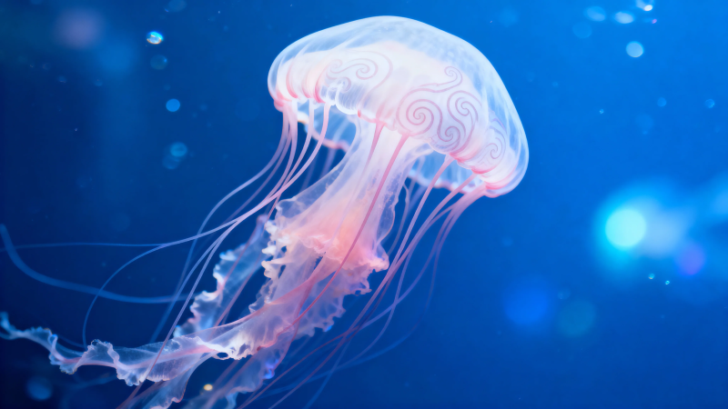 深海幽光 水母舞图片