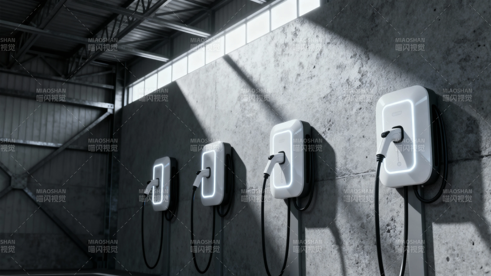 工业风充电桩墙图片