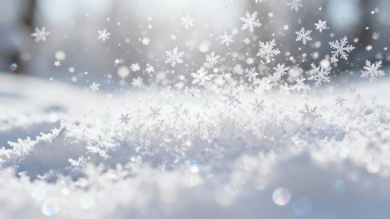 雪花纷飞 冬日静谧美景图片