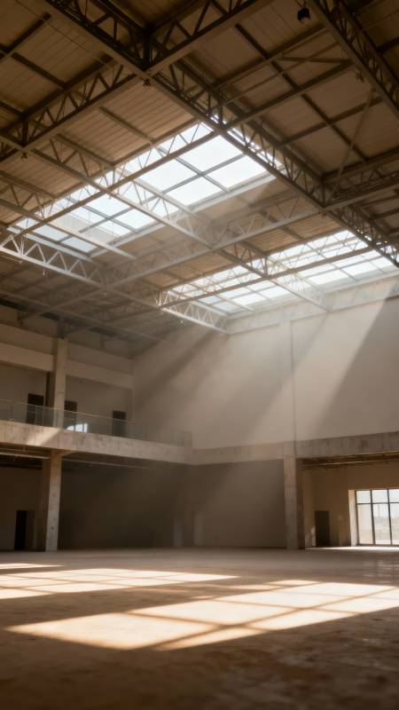 光洒空厂房 静谧如诗画图片