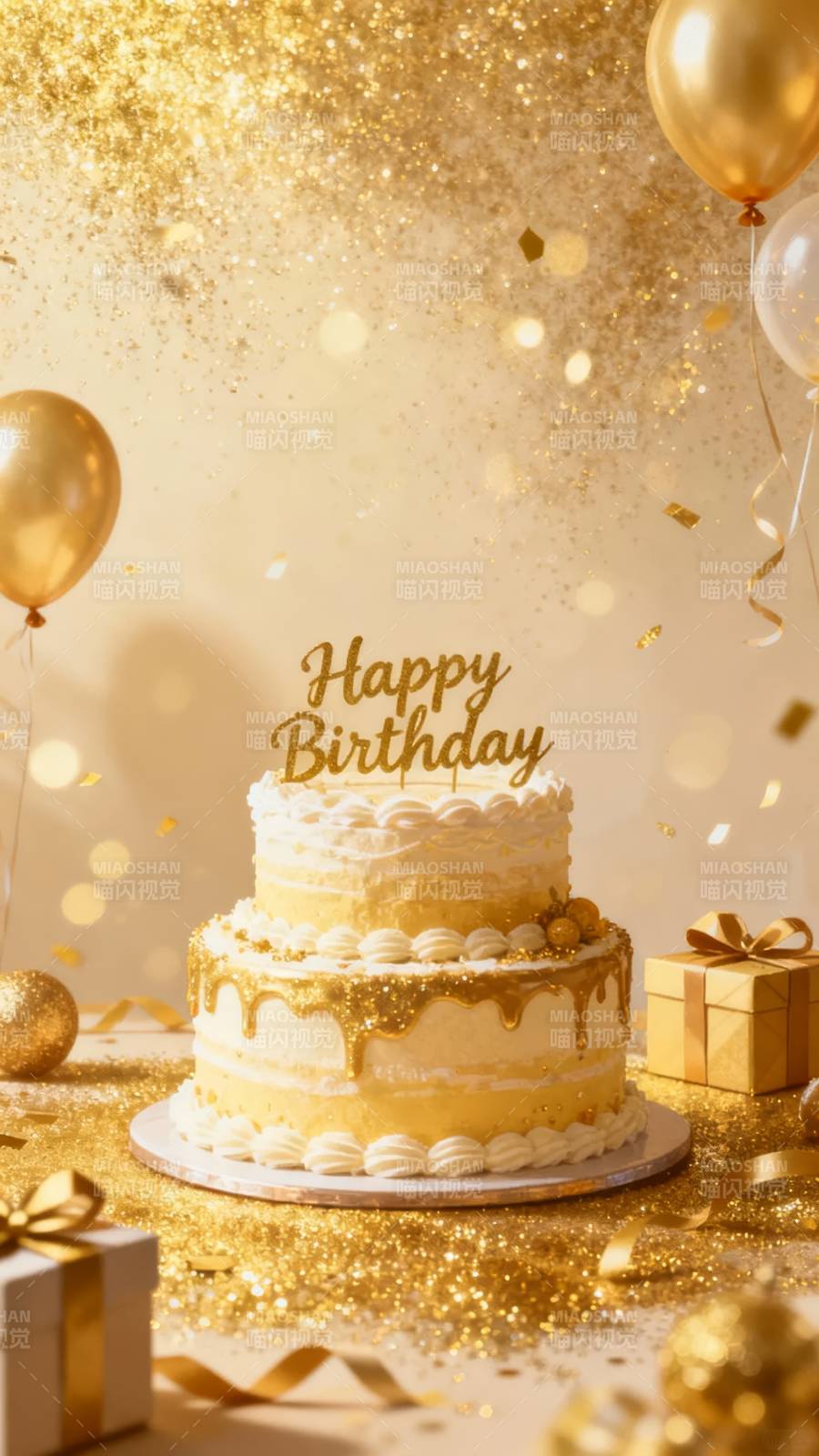 金辉生日宴 璀璨蛋糕礼图片