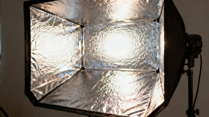 摄影柔光箱特写图片