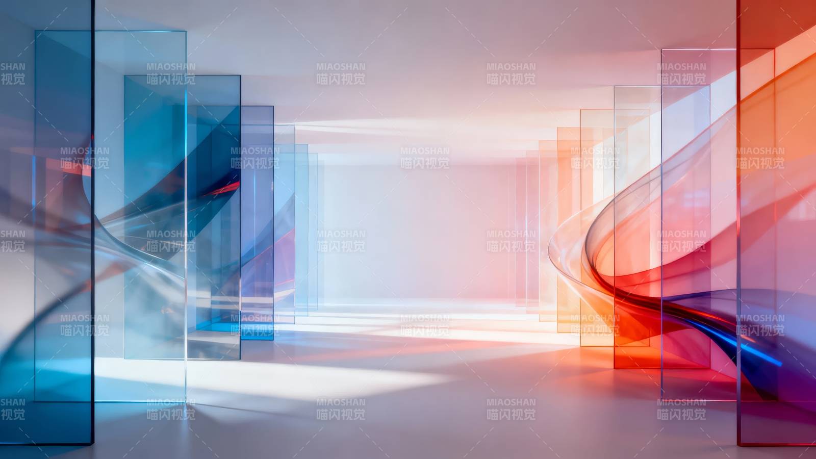 光影交错 彩玻幻廊图片