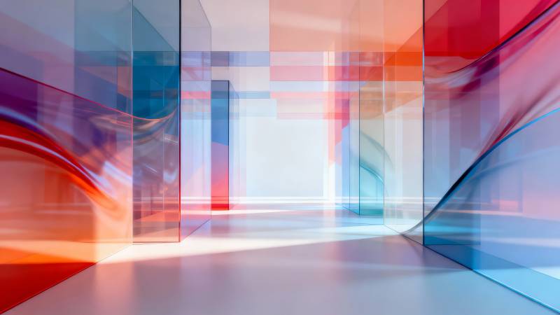 彩色玻璃空间艺术图片