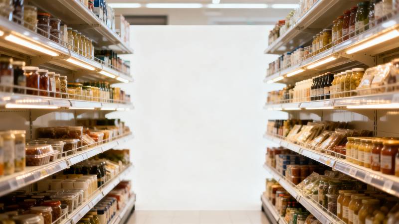 超市货架琳琅满目图片