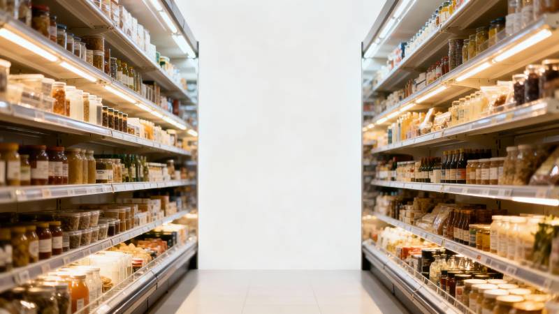 超市货架琳琅满目图片