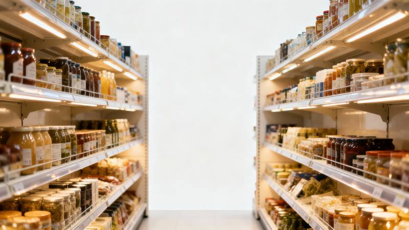 超市货架琳琅满目图片