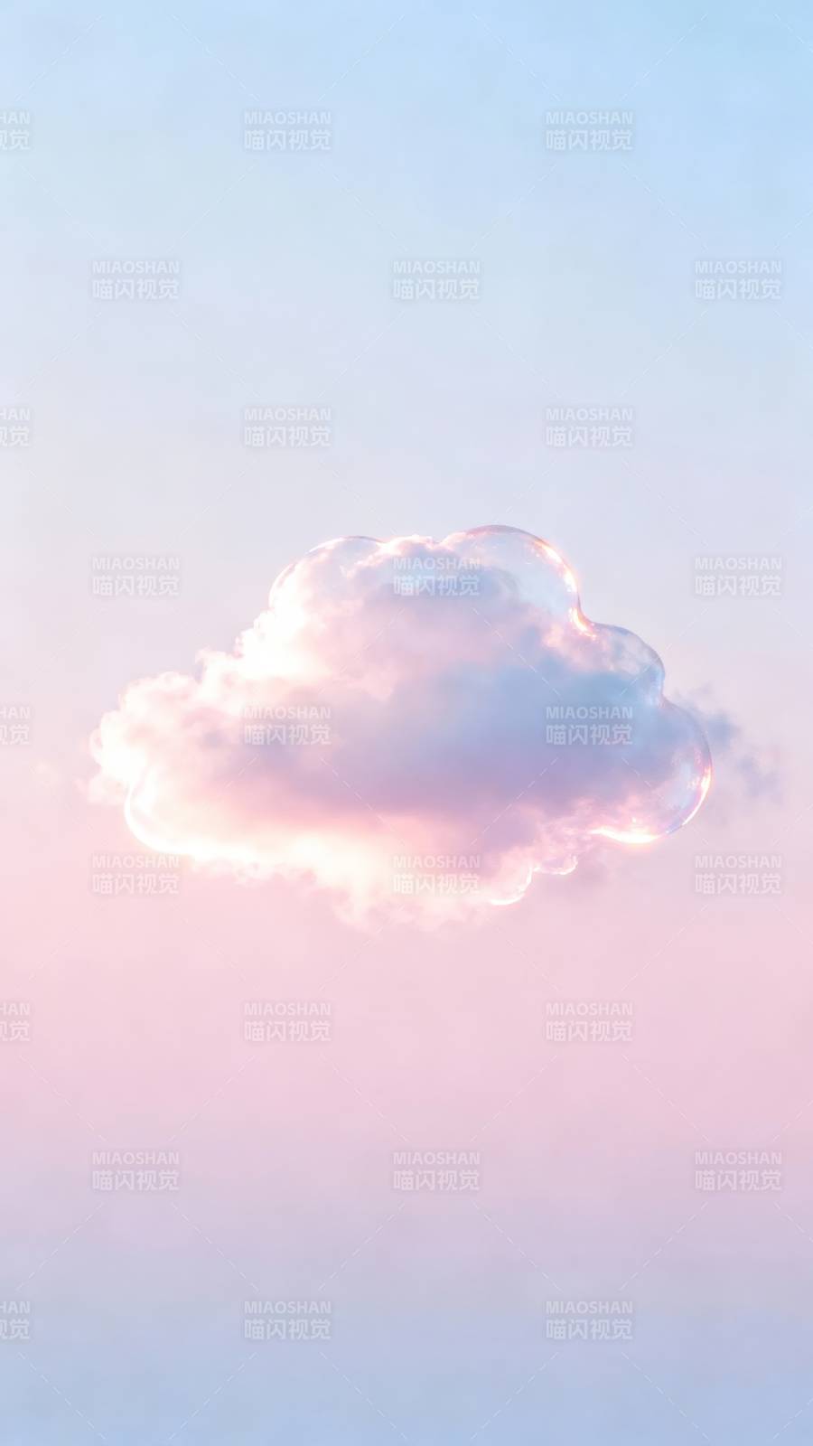 粉霞孤云 温柔天际线图片