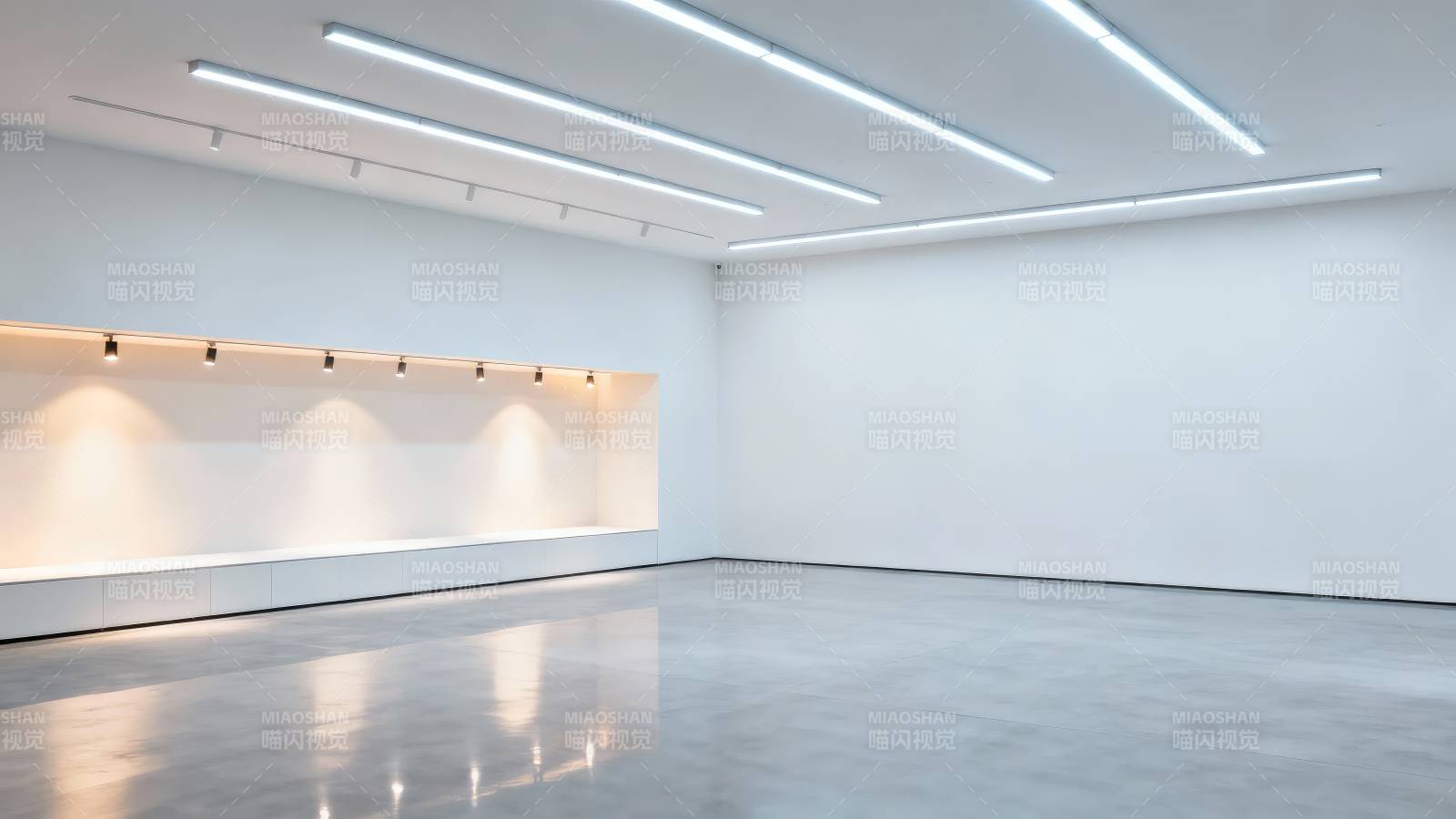 现代极简白色展厅空间图片