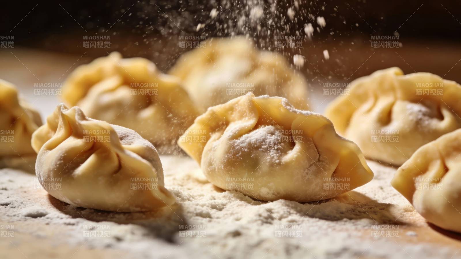 饺子撒粉 暖意融融图片