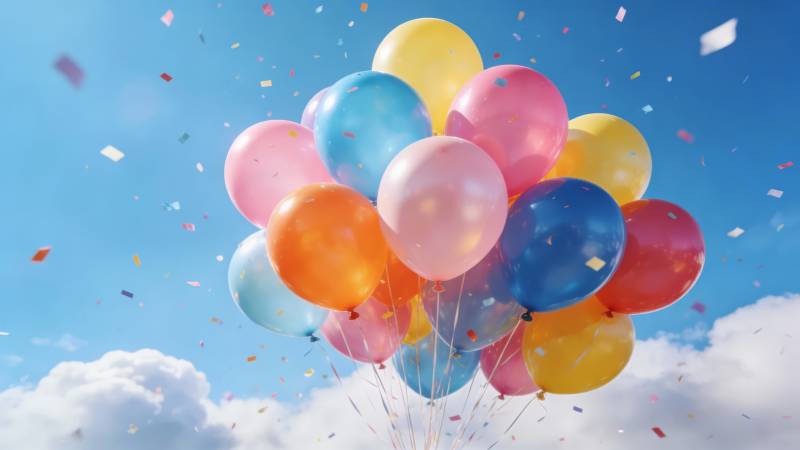 彩球升空 欢庆时刻图片