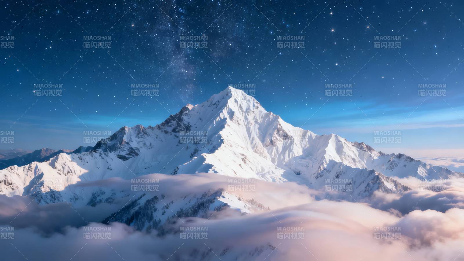 雪山星空云海奇观图片