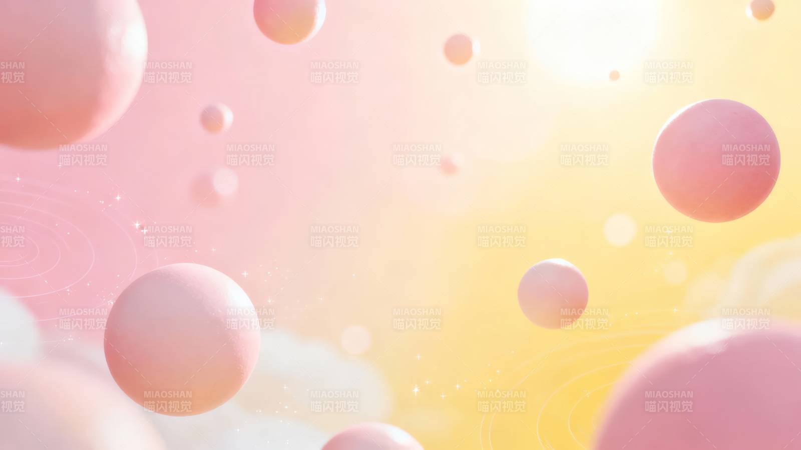 粉黄梦幻气泡世界图片