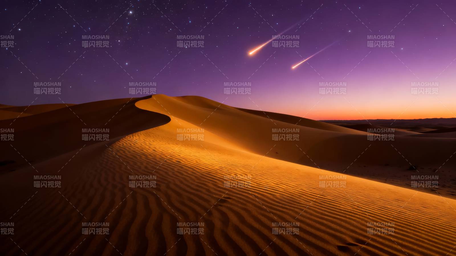 沙漠星空 流星划过夜空图片