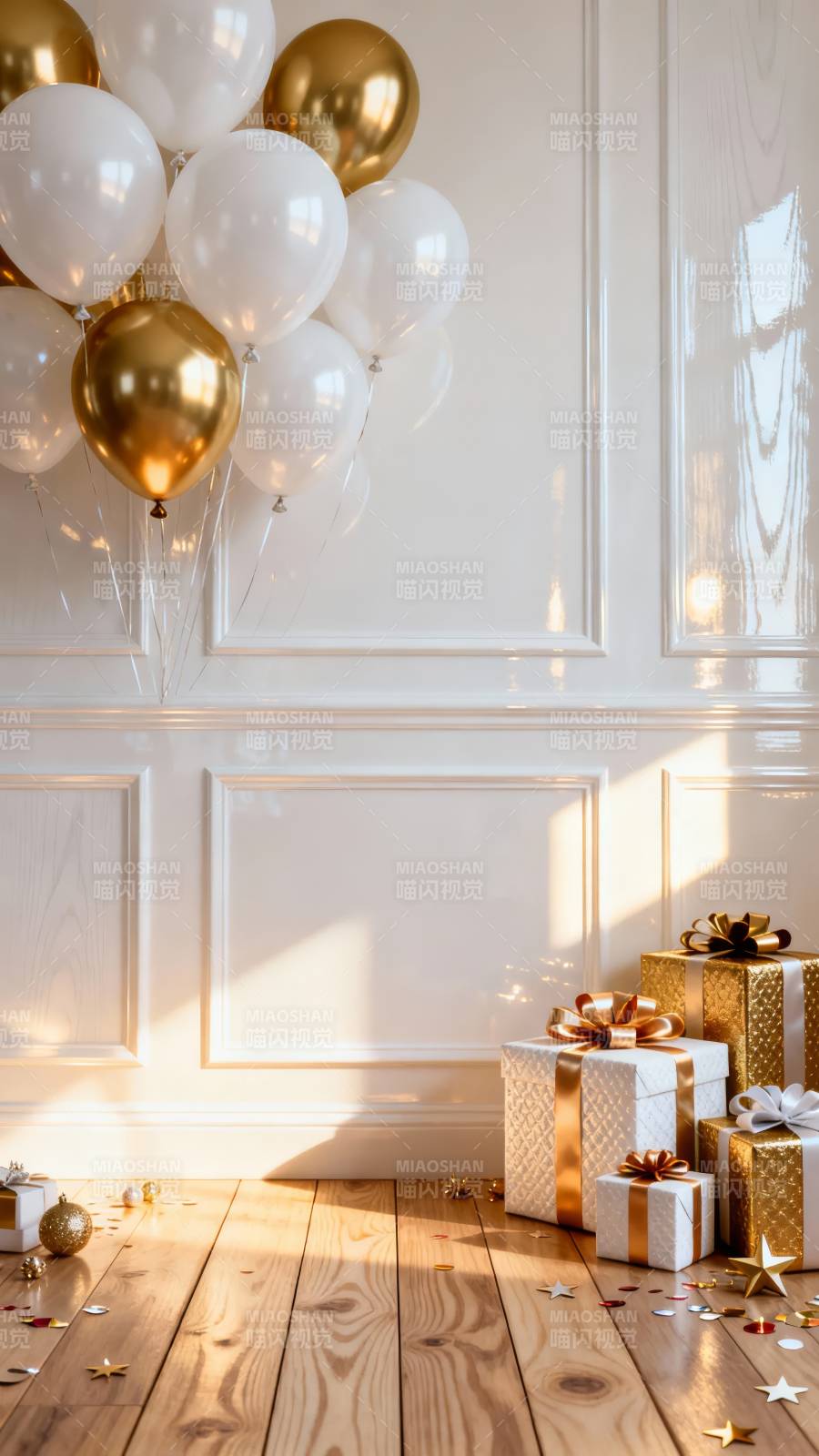 金白气球礼 温馨庆时刻图片