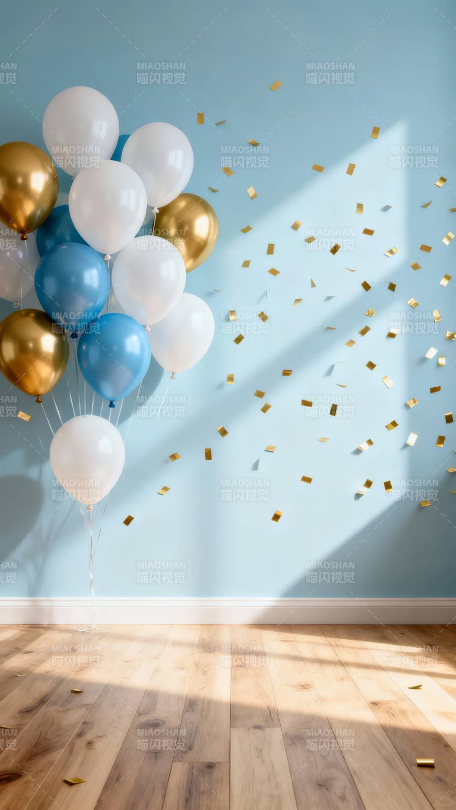 气球彩带庆生派对图片