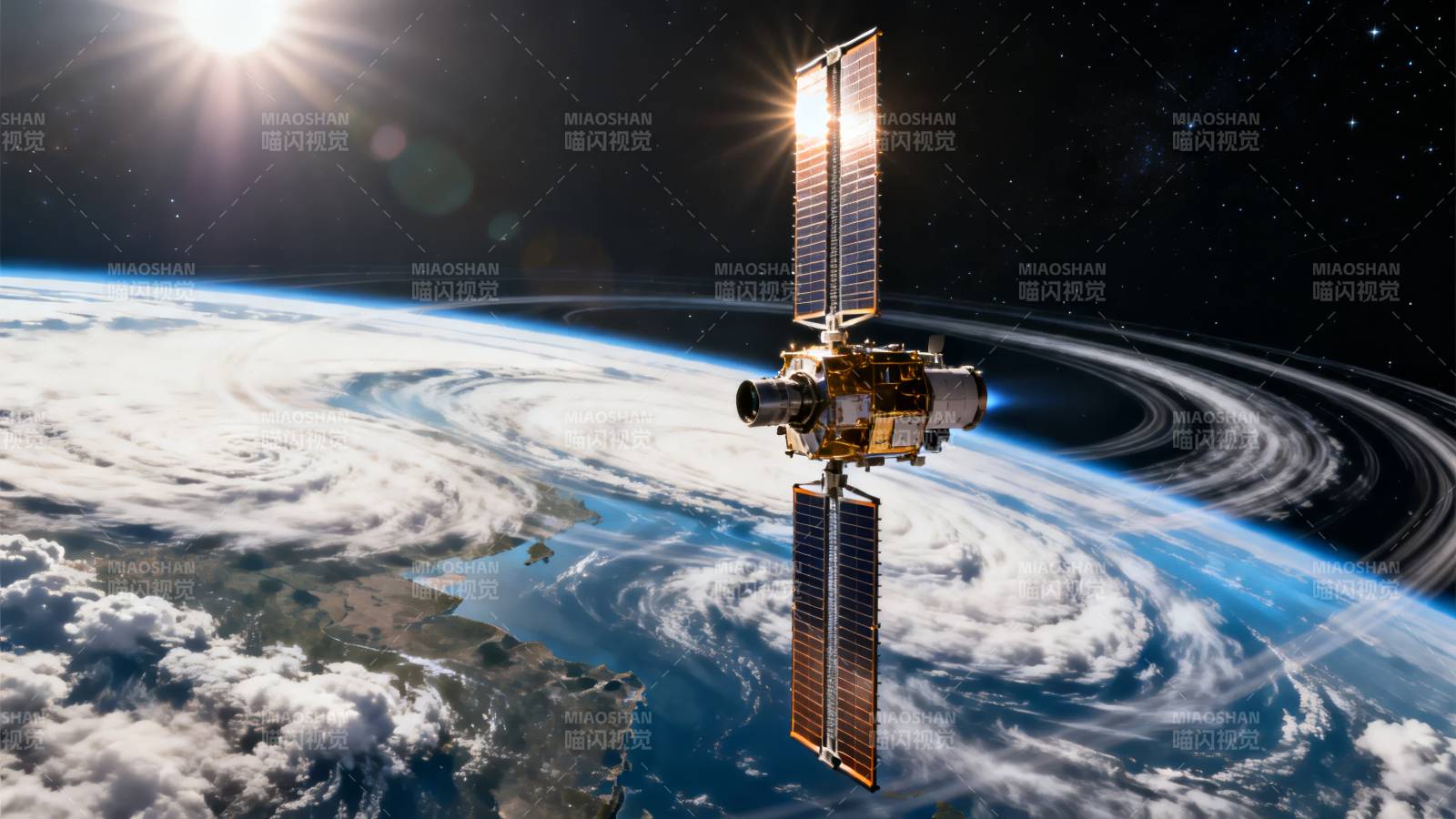 卫星俯瞰地球风暴图片