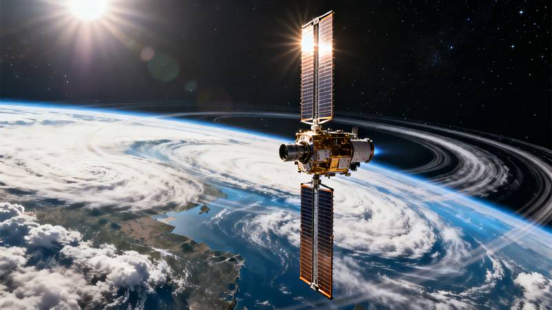 卫星俯瞰地球风暴图片