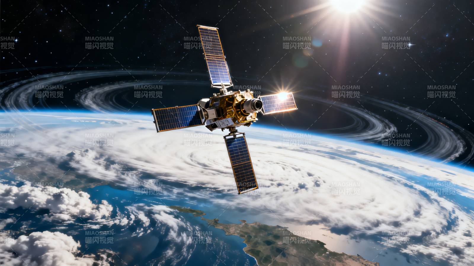 卫星俯瞰地球风暴图片