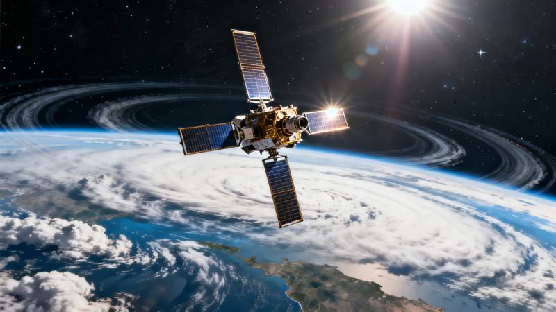 卫星俯瞰地球风暴图片