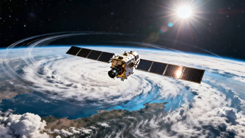 卫星俯瞰地球风暴图片