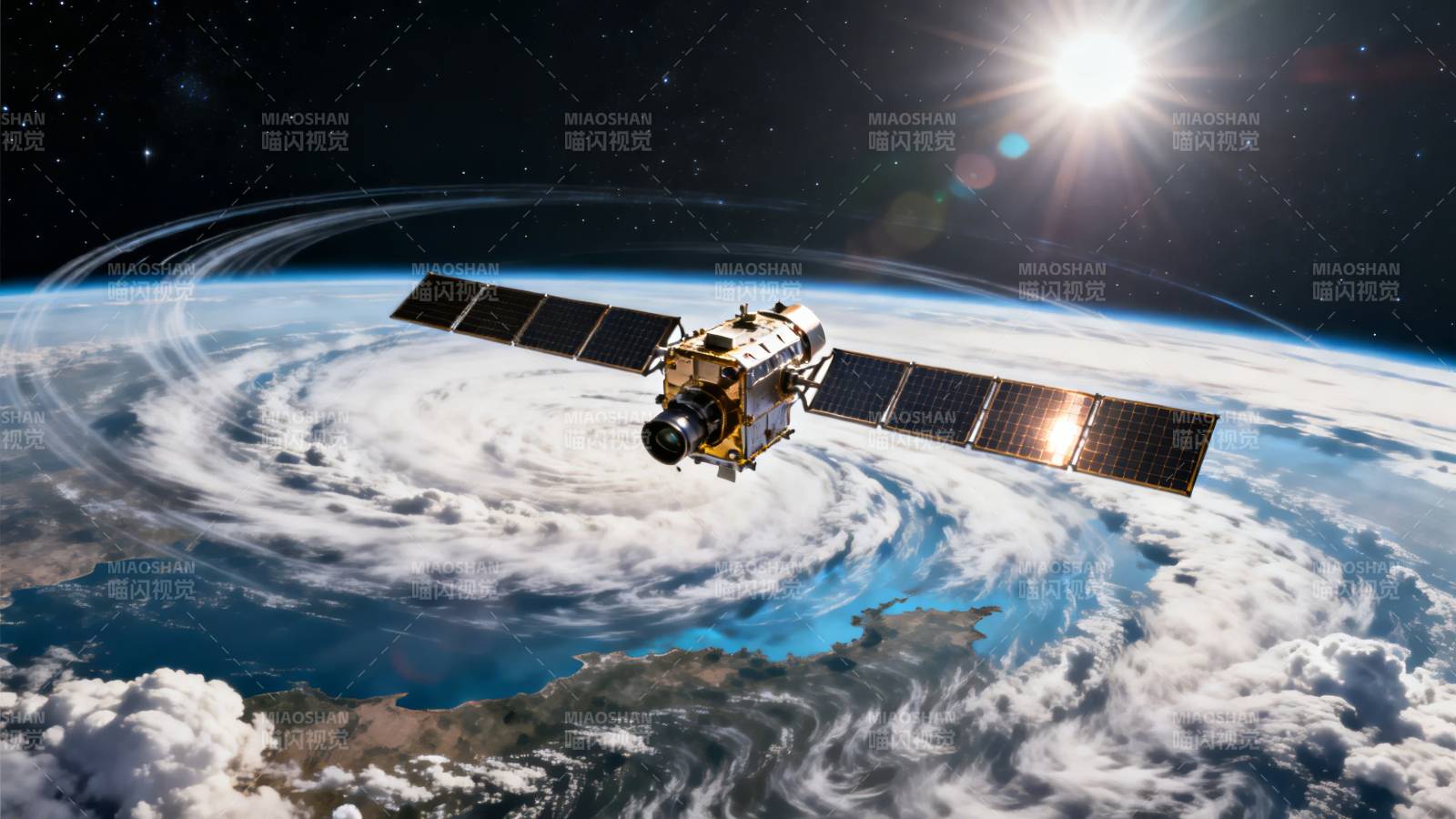 卫星俯瞰地球风暴图片