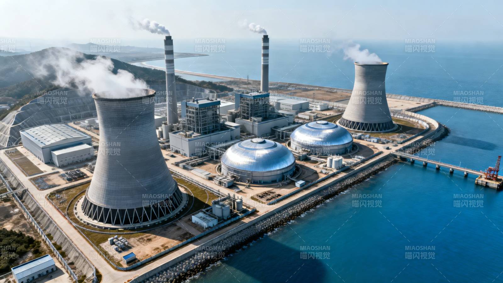 滨海核电站全景图图片