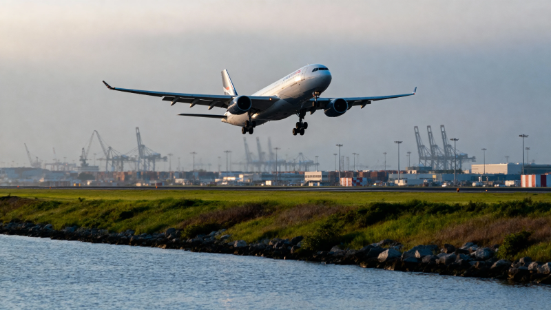 飞机起飞 港口背景图片