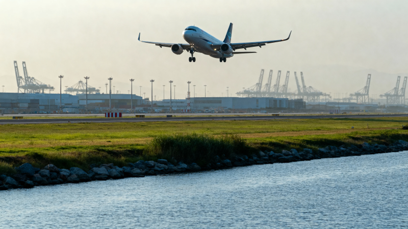 飞机起飞 港口背景图片