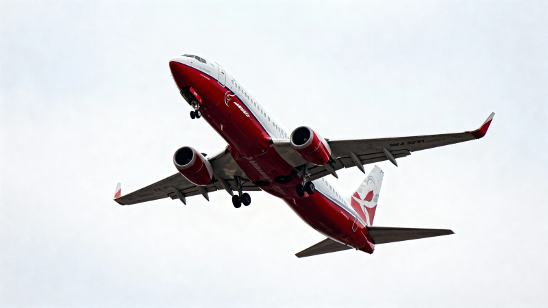 红白客机爬升中图片