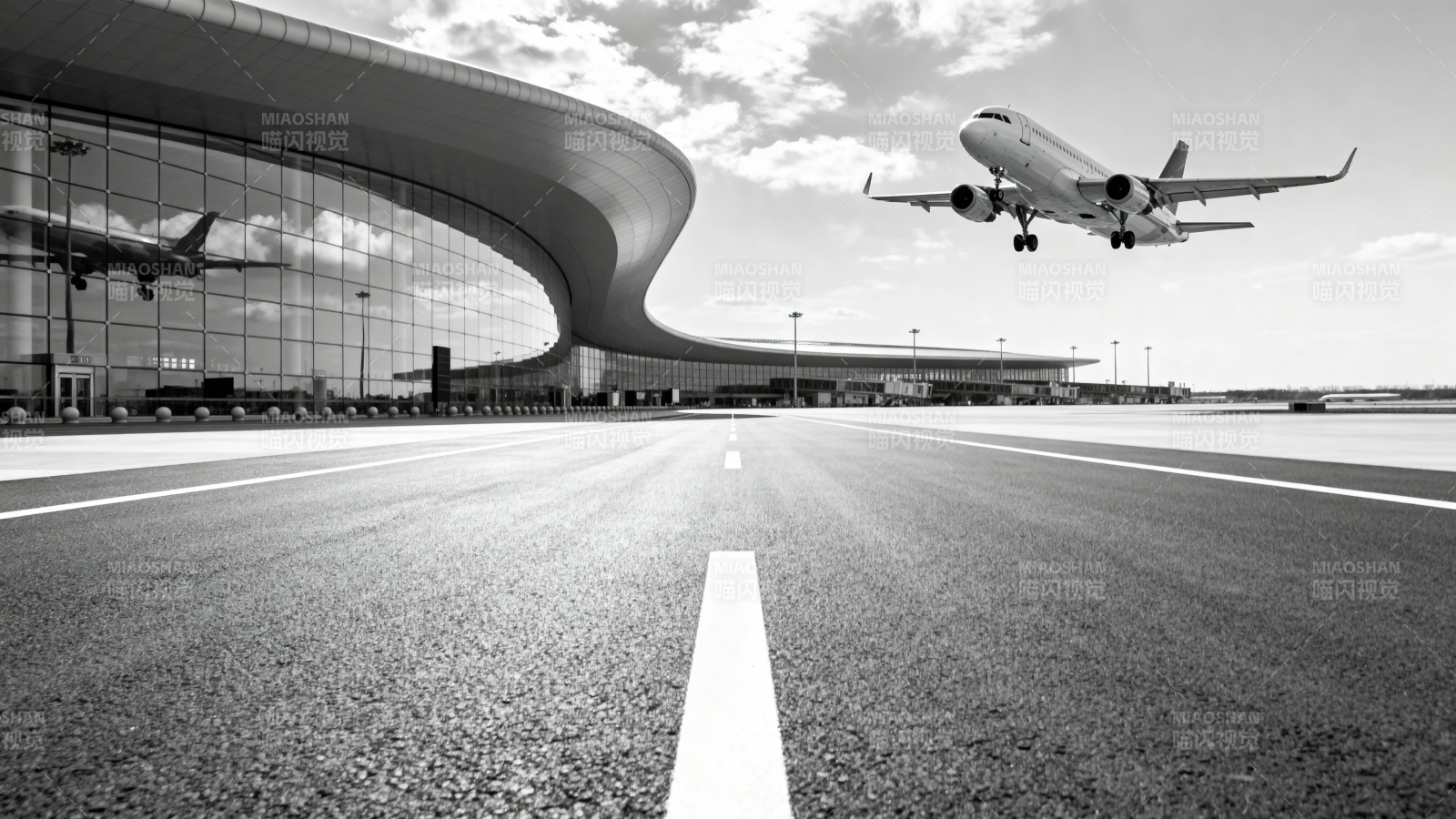 飞机起飞 现代机场掠影图片