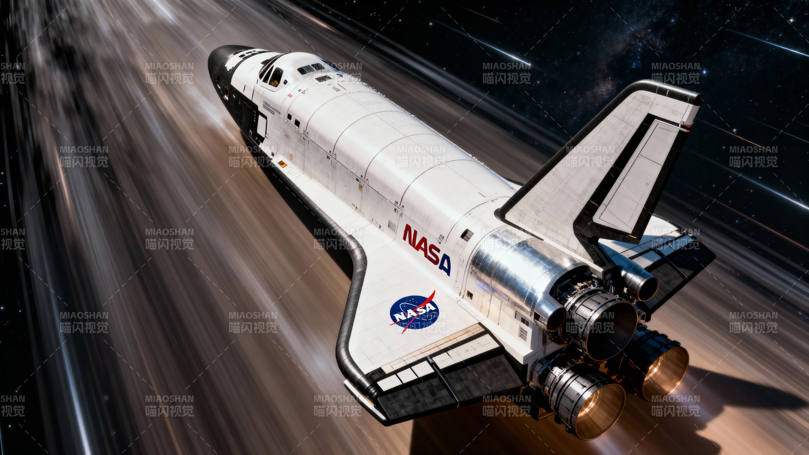 NASA航天器高速穿越太空图片