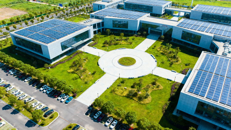 绿色科技园区航拍图图片