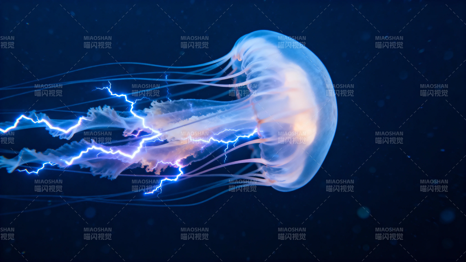 电光水母 深海幻梦图片