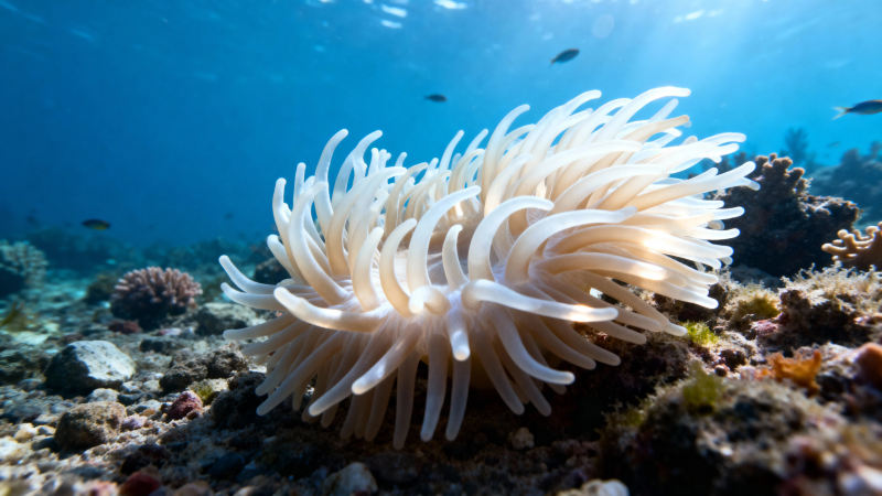 海底白珊瑚 静谧绽放图片