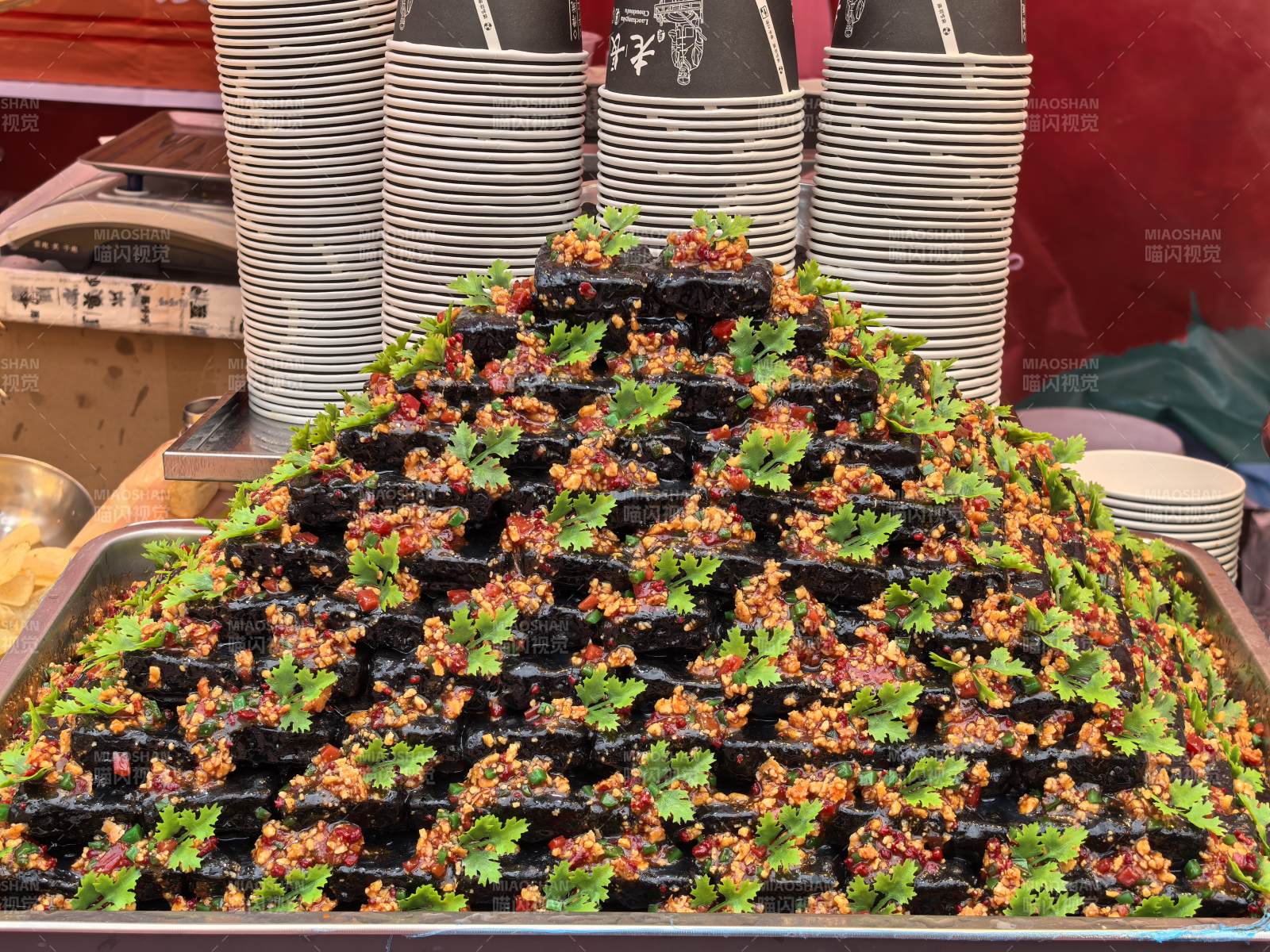 街头美食 辣味海苔塔图片