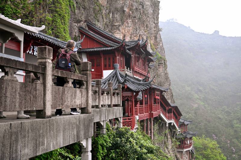 杭州建德市大慈岩悬空寺图片