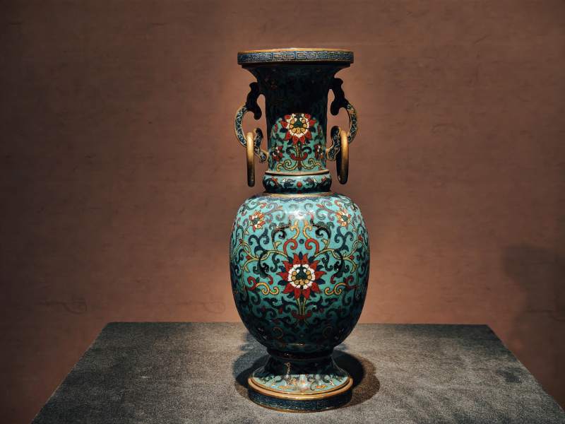 景泰蓝双耳尊 华美典雅图片