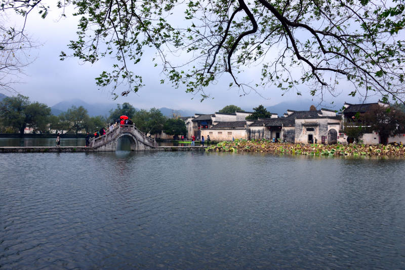 徽州古韵 桥影水色图片