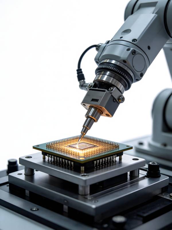 机械臂精准焊接芯片图片