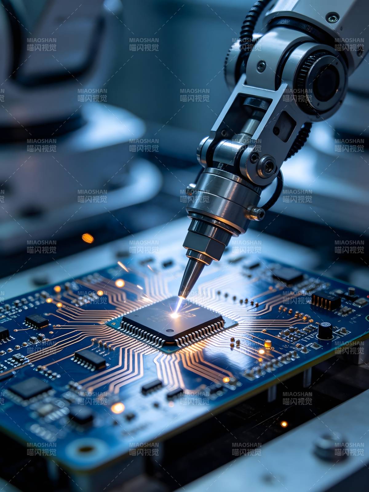 机械臂精焊芯片图片