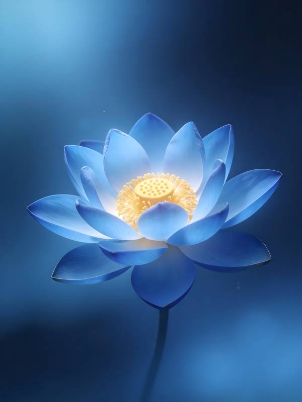 蓝莲绽放 光耀心间图片