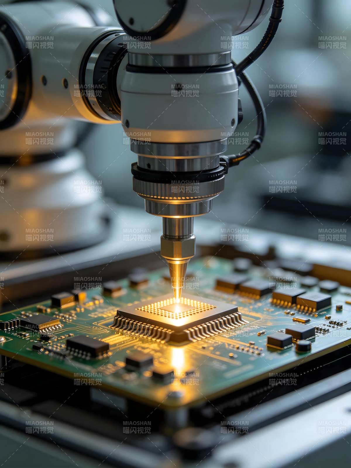 机械臂精密焊接芯片图片